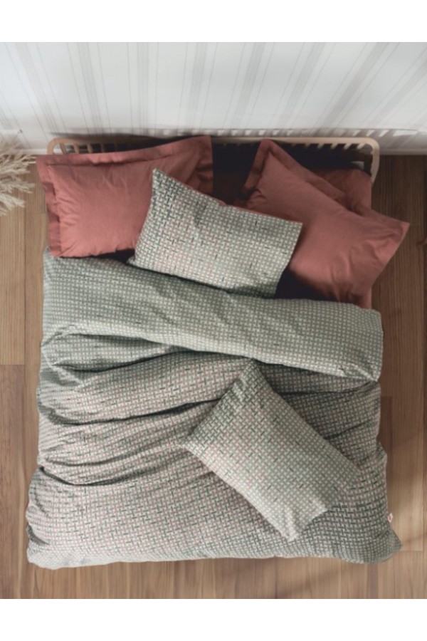 Cotton Box Tek Kişilik Petite Nevresim Takımı Mote Kiremit Cotton Box Tek Kişilik Petite Nevresim Takımı Mote Kiremit