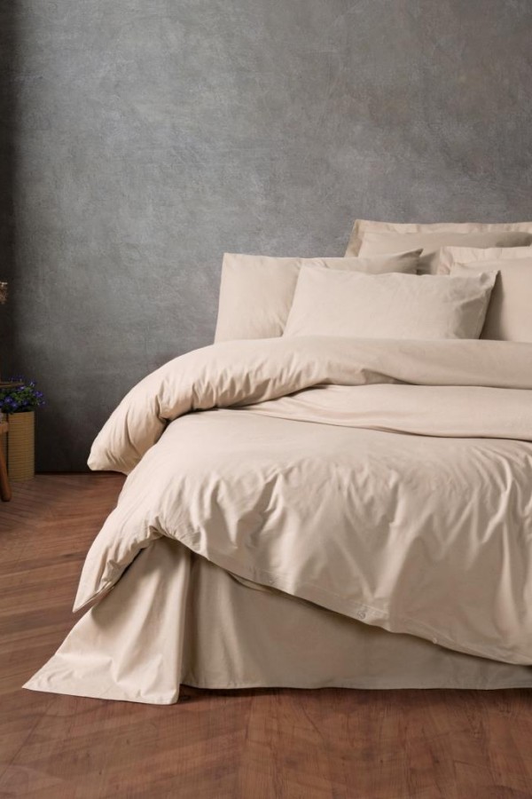 Cotton Box Plain Bej Tek Kişilik Ranforce Nevresim Takımı Cotton Box Plain Bej Tek Kişilik Ranforce Nevresim Takımı