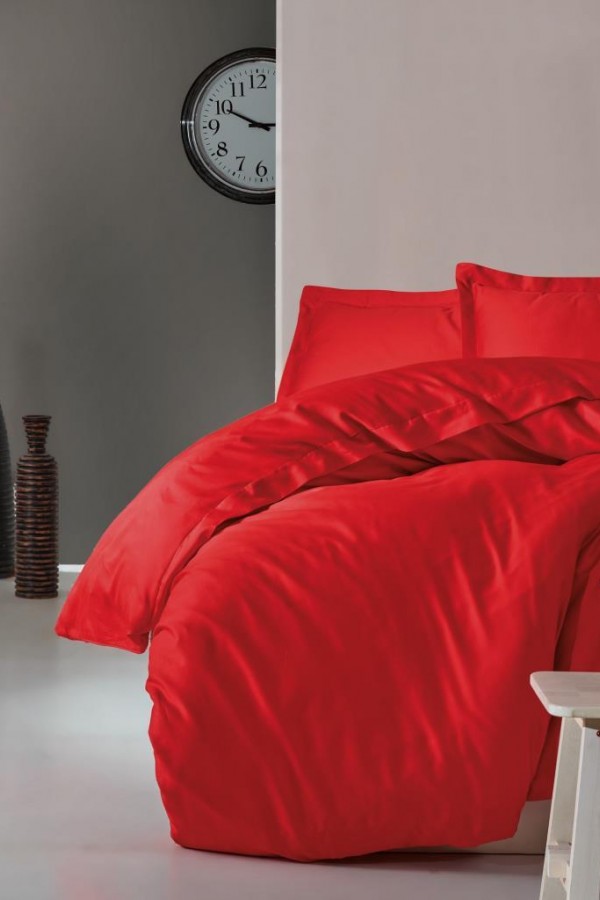Cotton Box Tek Kişilik Saten Nevresim Takımı Elegante Kırmızı Cotton Box Tek Kişilik Saten Nevresim Takımı Elegante Kırmızı