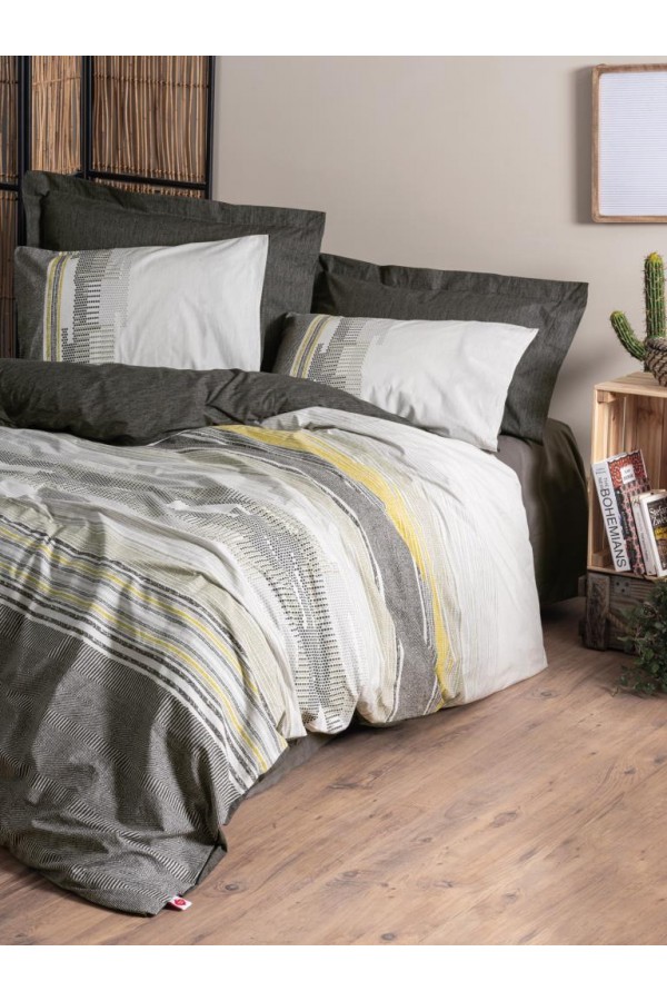 Cotton Box Toprak Çift Kişilik Nevresim Takımı Taron Vizon