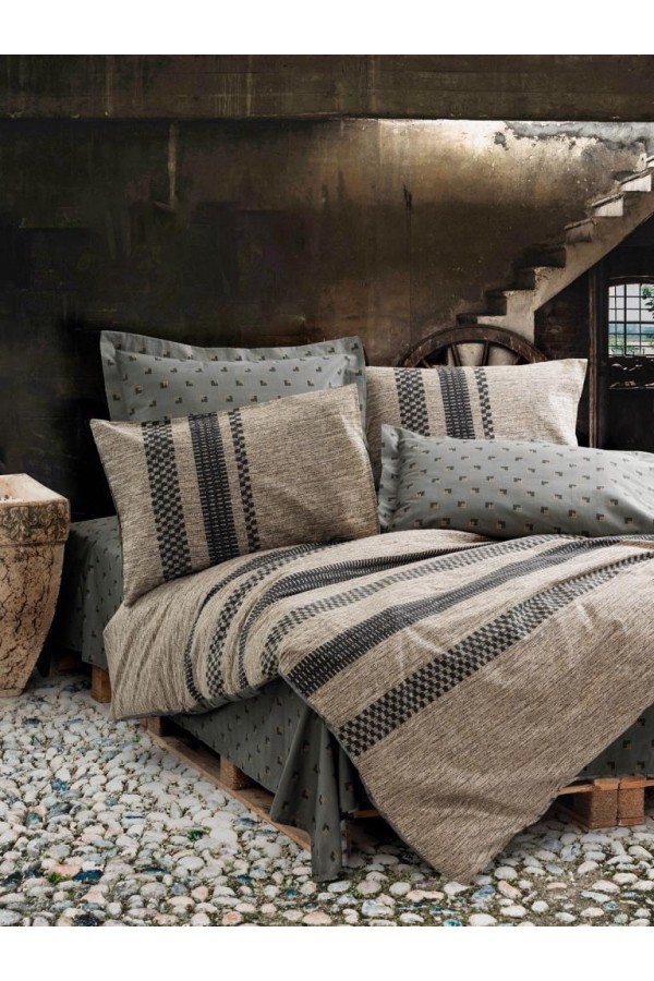 Cotton Box Toprak Arlo Kahve Tek Kişilik Nevresim Takımı