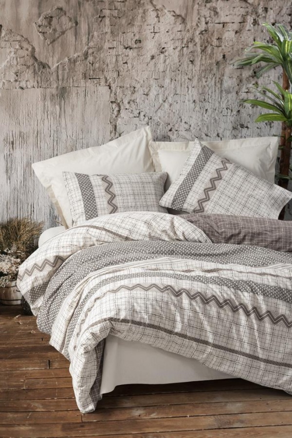 Cotton Box Toprak Aren Kahve Çift Kişilik Nevresim Takımı Cotton Box Toprak Aren Kahve Çift Kişilik Nevresim Takımı