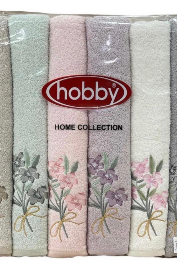 Hobby 50x85cm 12'li Nakışlı Havlu Petunya