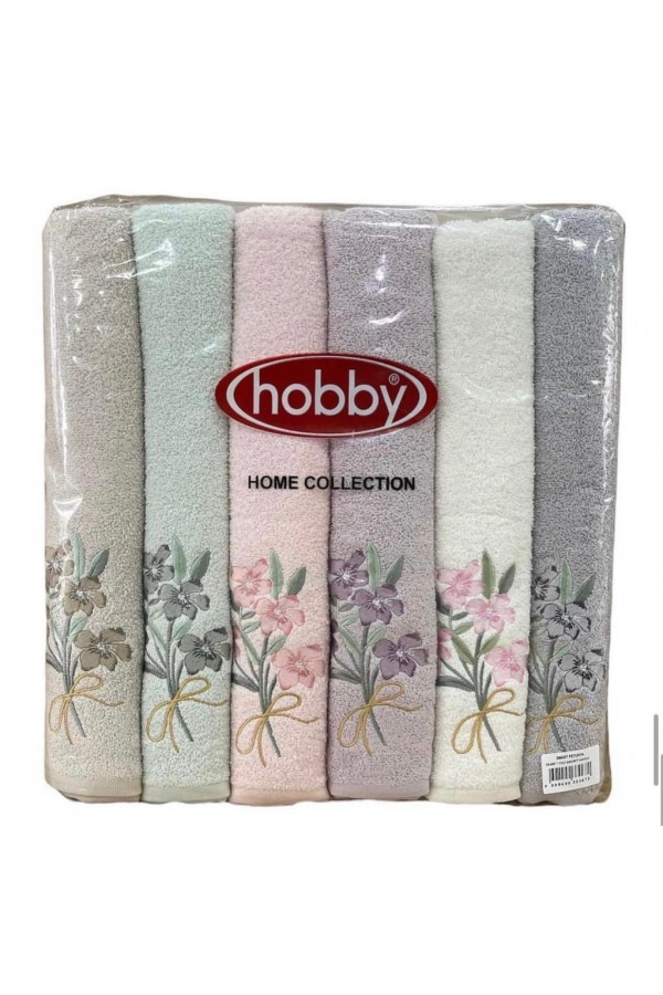 Hobby 50x85cm 12'li Nakışlı Havlu Petunya