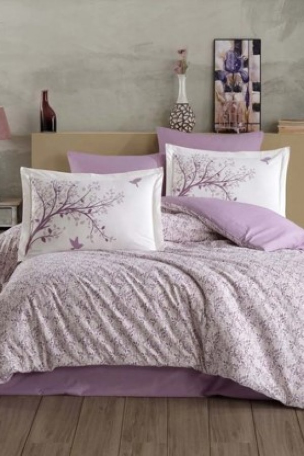 Hobby Çift Kişilik Poplin Nevresim Arianna Mürdüm Hobby Çift Kişilik Poplin Nevresim Arianna Mürdüm
