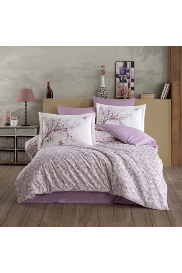 Hobby Çift Kişilik Poplin Nevresim Arianna Mürdüm