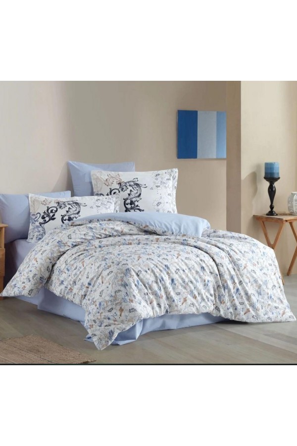 Hobby Çift Kişilik Poplin Nevresim Fiesta Mavi