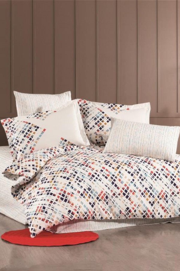 Hobby Çift Kişilik Poplin Nevresim Rithym Lacivert