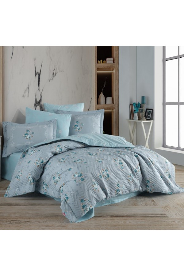 Hobby Çift Kişilik Poplin Nevresim Martha Mint Hobby Çift Kişilik Poplin Nevresim Martha Mint