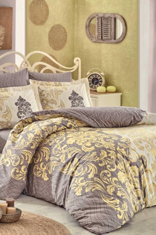 Hobby Çift Kişilik Poplin Nevresim Mirella Cappucino