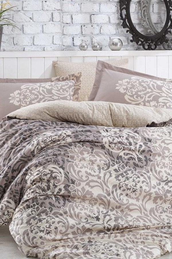 Hobby Çift Kişilik Poplin Nevresim Serenity Gri