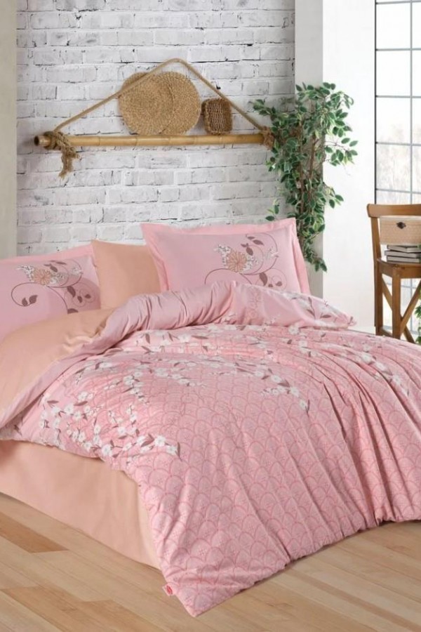 Hobby Çift Kişilik Poplin Nevresim Takımı Missy Pudra