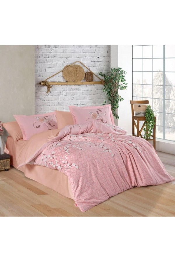 Hobby Çift Kişilik Poplin Nevresim Takımı Missy Pudra Hobby Çift Kişilik Poplin Nevresim Takımı Missy Pudra