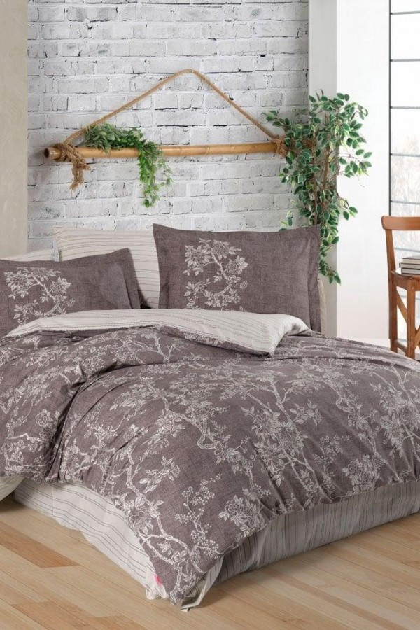 Hobby Çift Kişilik Poplin Nevresim Takımı Dream Kahve Hobby Çift Kişilik Poplin Nevresim Takımı Dream Kahve