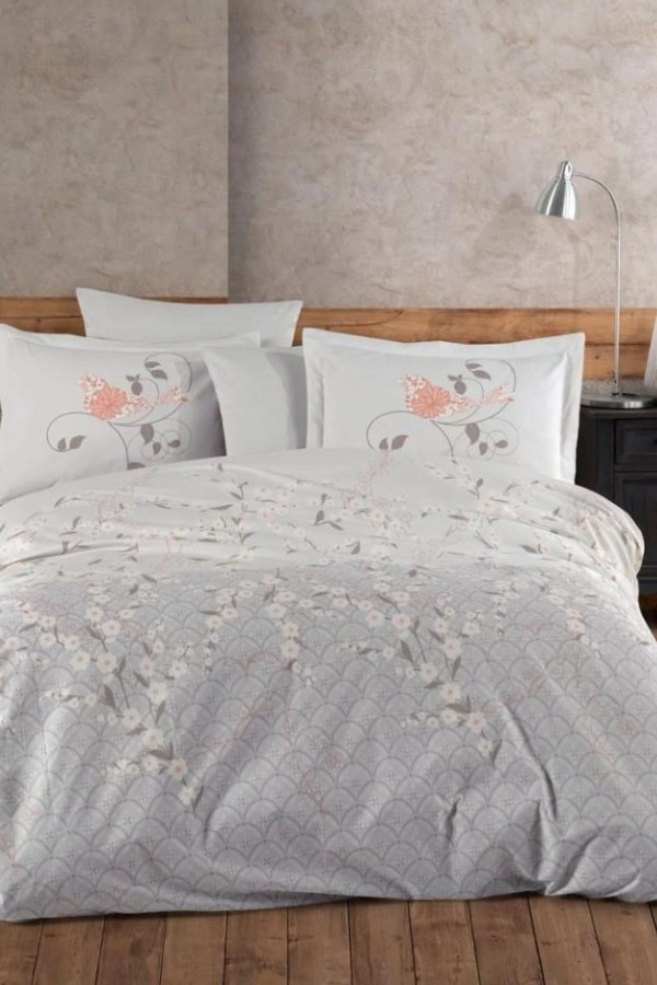 Hobby Çift Kişilik Poplin Nevresim Takımı Missy Gri