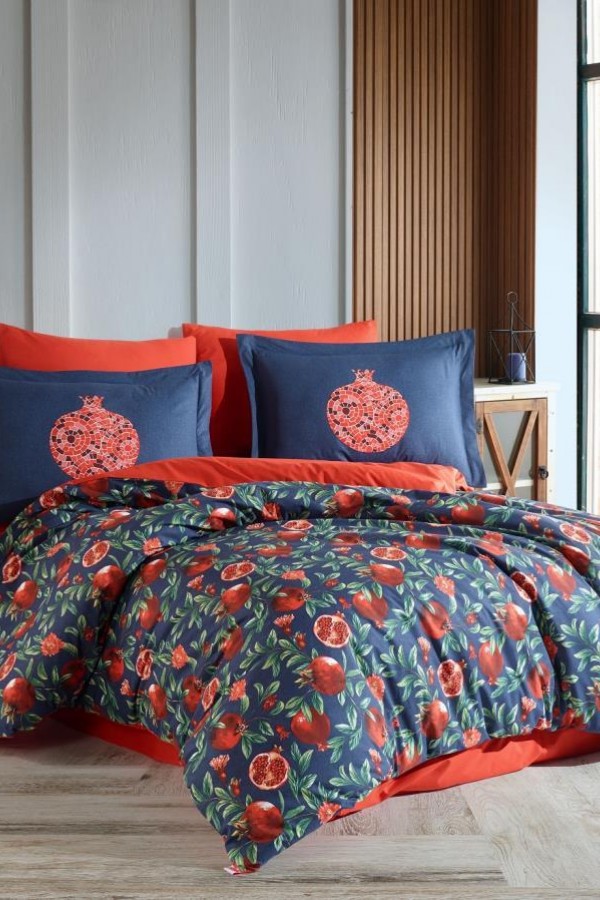 Hobby Çift Kişilik Poplin Nevresim Plenty Kırmızı