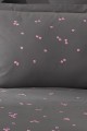 Hobby Çift Kişilik Poplin Premium Nakışlı Nevresim Spring Gri