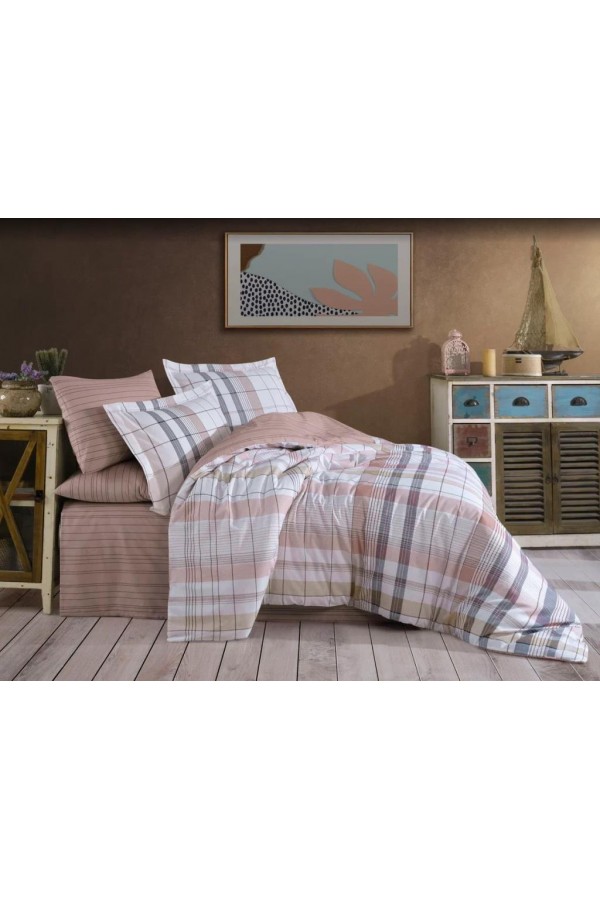 Hobby Çift Kişilik Ranforce Nevresim Takımı Vivaldi Pudra