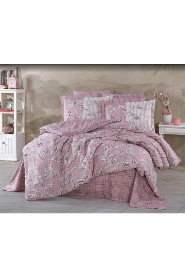 Hobby Çift Kişilik Ranforce Nevresim Takımı Vanessa Pudra