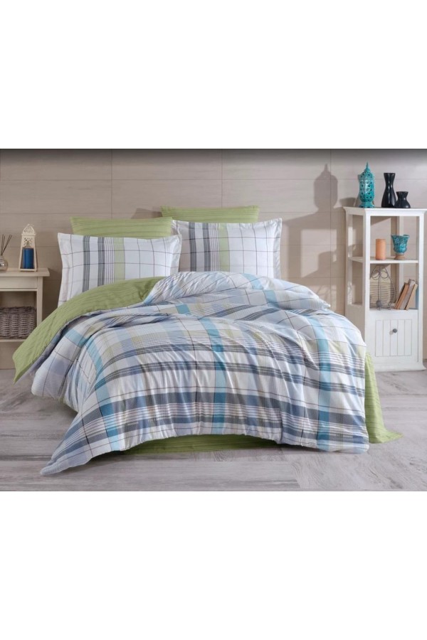 Hobby Çift Kişilik Ranforce Nevresim Takımı Vivaldi Turkuaz