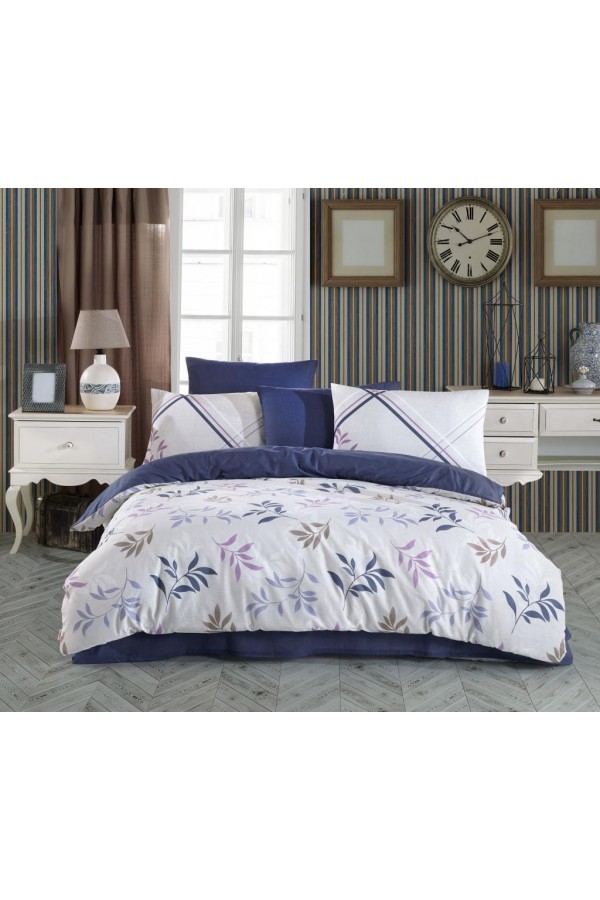 Hobby Çift Kişilik Ranforce Nevresim Takımı Belen Mavi Hobby Çift Kişilik Ranforce Nevresim Takımı Belen Mavi