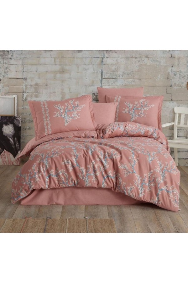 Hobby Çift Kişilik Ranforce Nevresim Takımı Camila Somon Hobby Çift Kişilik Ranforce Nevresim Takımı Camila Somon