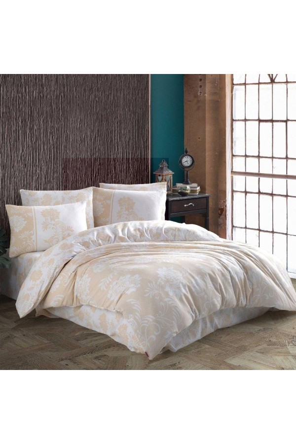 Hobby Çift Kişilik Ranforce Nevresim Takımı Jardin Gold