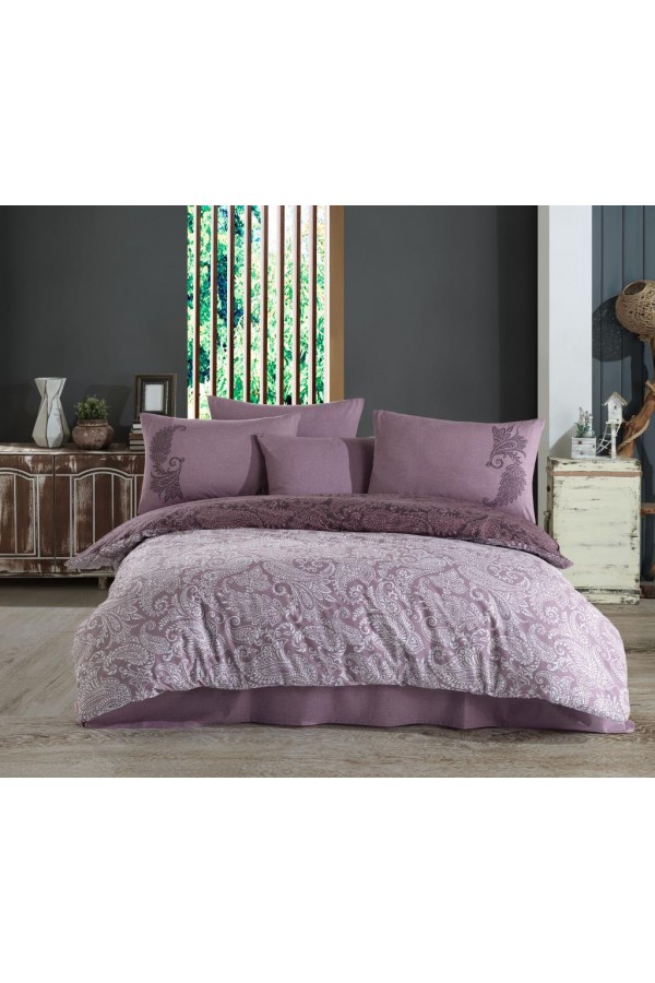 Hobby Çift Kişilik Ranforce Nevresim Takımı Leona Pudra