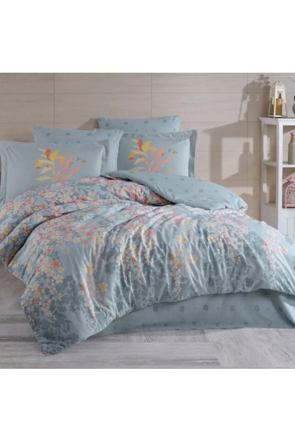 Hobby Çift Kişilik Ranforce Nevresim Takımı Serena Mavi