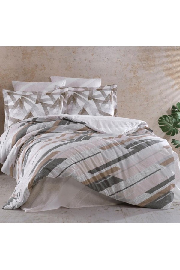 Hobby Çift Kişilik Ranforce Nevresim Takımı Stark Kahve