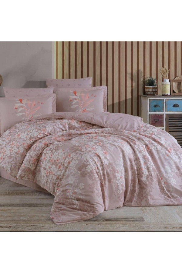 Hobby Çift Kişilik Ranforce Nevresim Takımı Serena Kahve