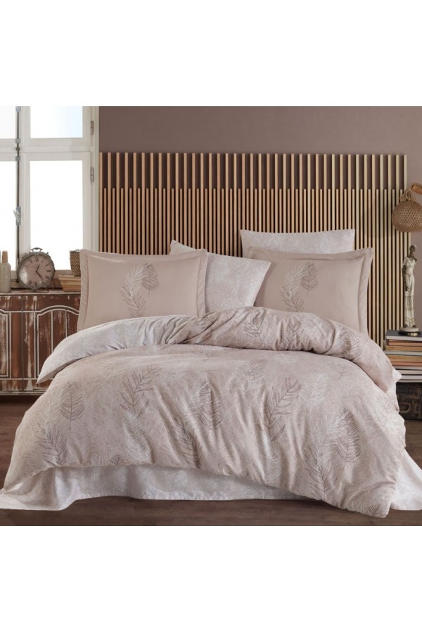 Hobby Çift Kişilik Saten Nevresim Fiona Krem Hobby Çift Kişilik Saten Nevresim Fiona Krem