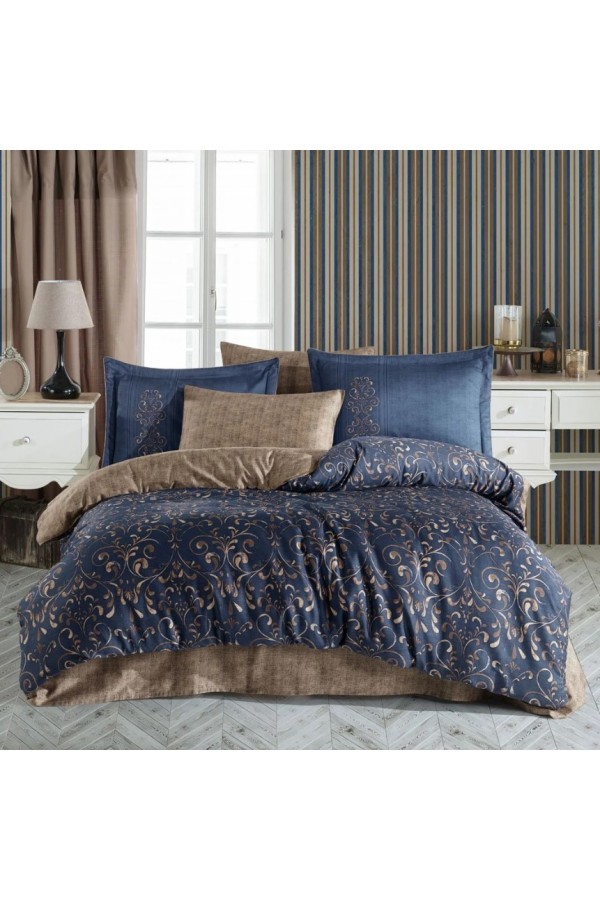 Hobby Çift Kişilik Saten Nevresim Gris Gold Hobby Çift Kişilik Saten Nevresim Gris Gold