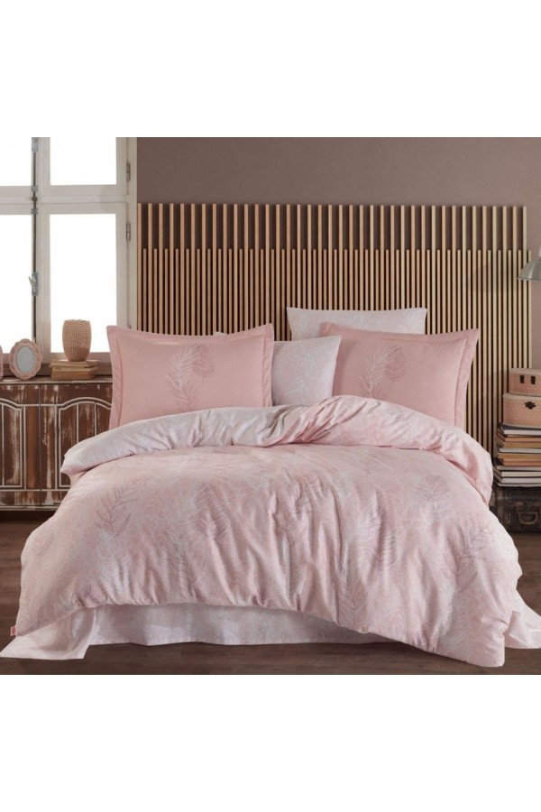 Hobby Çift Kişilik Saten Nevresim Fiona Pudra Hobby Çift Kişilik Saten Nevresim Fiona Pudra