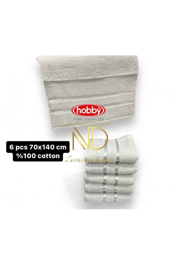 Hobby Dolce Açık Mavi 70x140 6'lı Havlu Seti