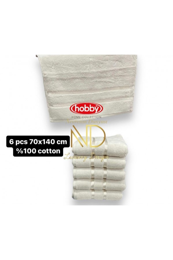Hobby Dolce Açık Sarı 70x140 6'lı Havlu Seti