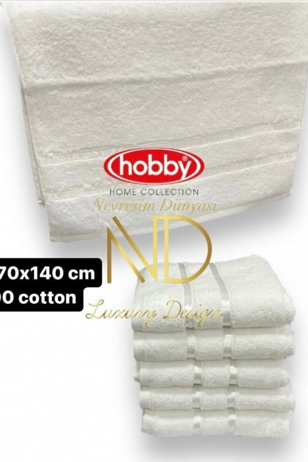 Hobby Dolce Beyaz 70x140 6'lı Havlu Seti Hobby Dolce Beyaz 70x140 6'lı Havlu Seti
