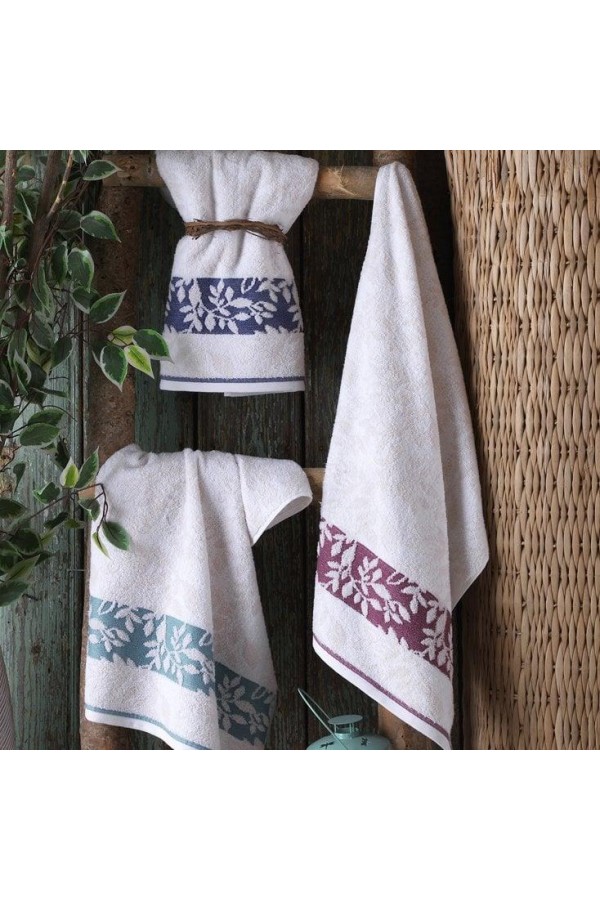 Hobby Pamuk 6´lı 70x140 Banyo Havlu Seti Spring Mavi