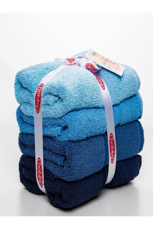 Hobby Rainbow 70X140 4´lü Havlu Seti Mavi