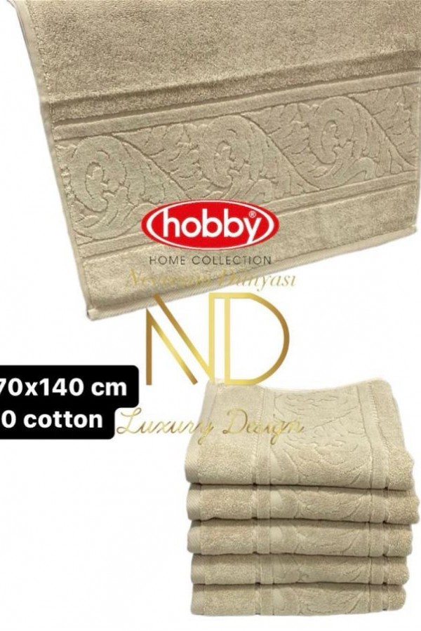 Hobby Sultan Bej 70x140 6'lı Havlu Seti Hobby Sultan Bej 70x140 6'lı Havlu Seti