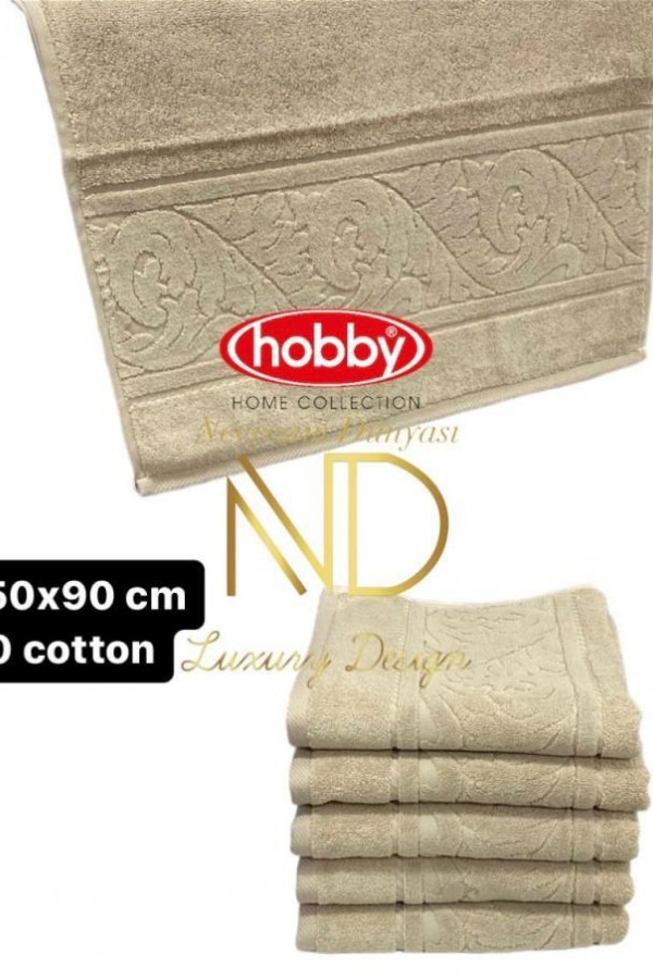 Hobby Sultan Gül Kurusu 50x90 6'lı Havlu Seti Hobby Sultan Gül Kurusu 50x90 6'lı Havlu Seti