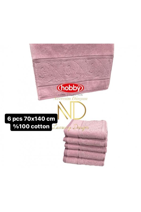 Hobby Sultan Gül Kurusu 70x140 6'lı Havlu Seti