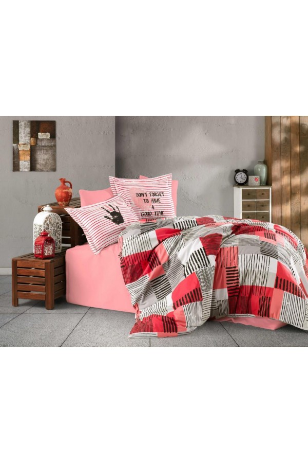 Hobby Tek Kişilik Poplin Nevresim Takımı Bermuda Koral