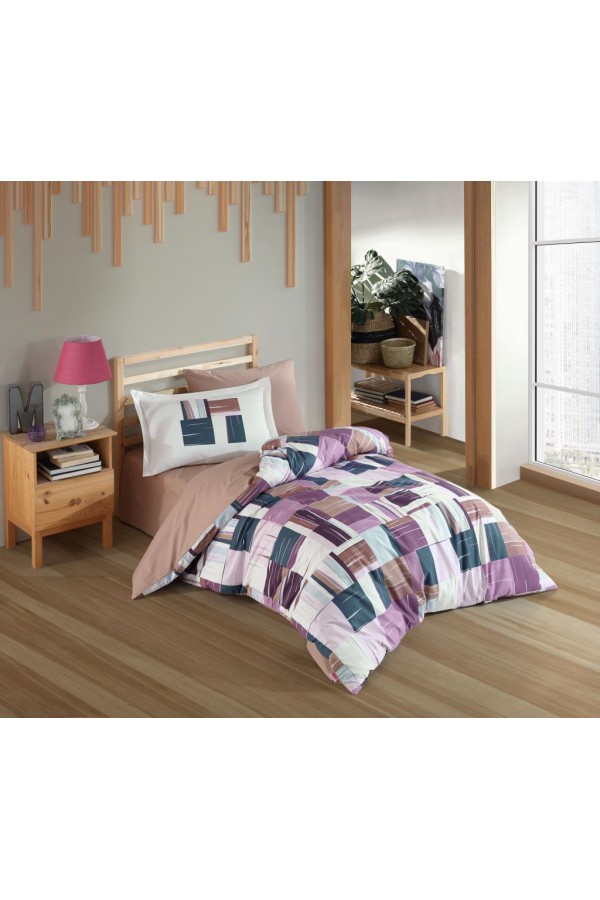 Hobby Tek Kişilik Poplin Nevresim Takımı Dream Bordo