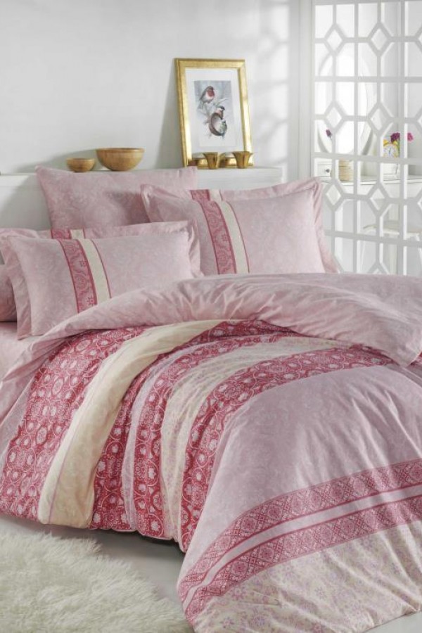 Hobby Tek Kişilik Poplin Nevresim Takımı Emma Pembe