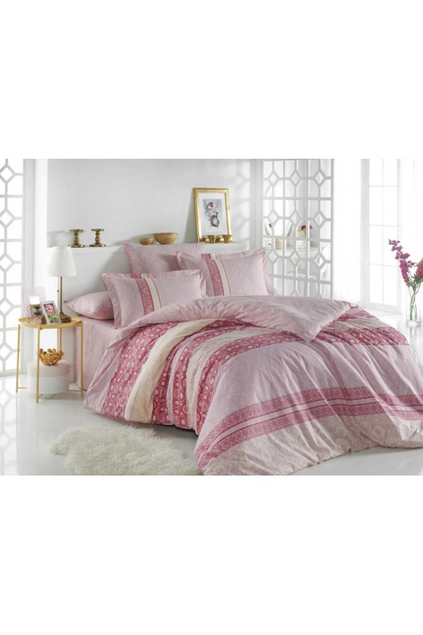 Hobby Tek Kişilik Poplin Nevresim Takımı Emma Pembe