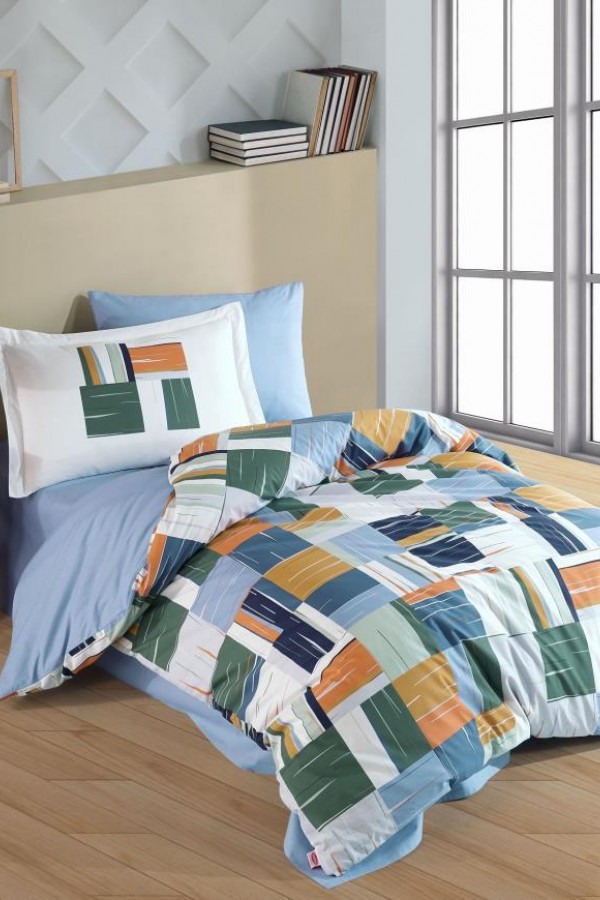 Hobby Tek Kişilik Poplin Nevresim Takımı Dream Oranj