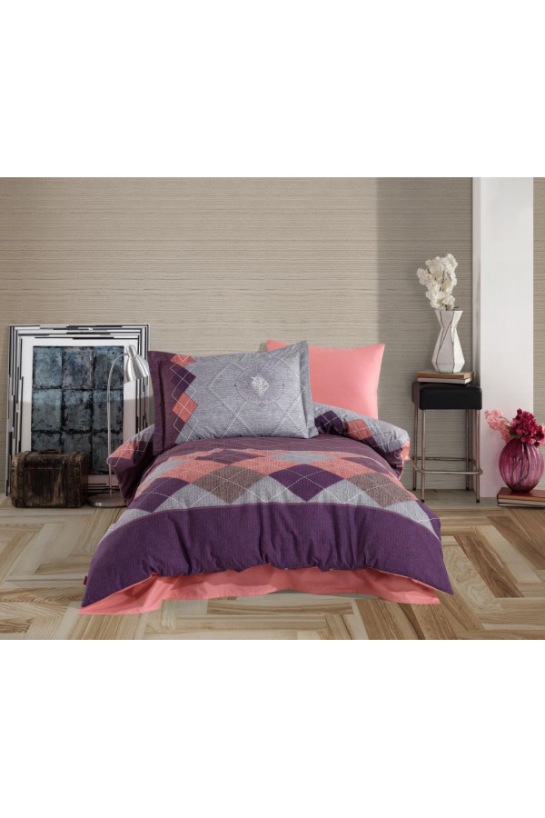 Hobby Tek Kişilik Poplin Nevresim Takımı Carilla Pembe