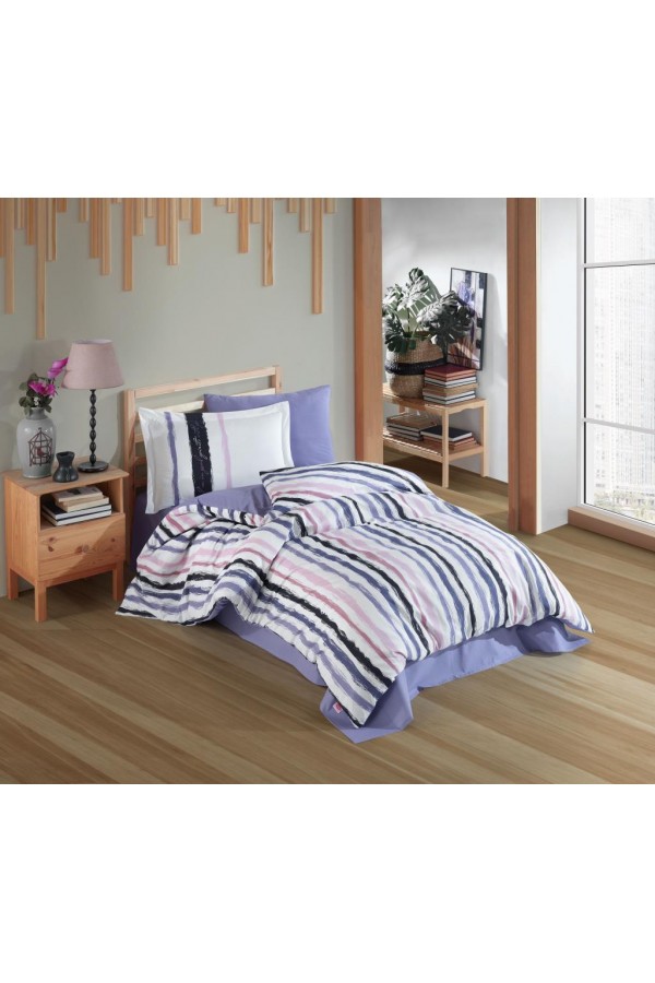 Hobby Tek Kişilik Poplin Nevresim Takımı Trend Mavi