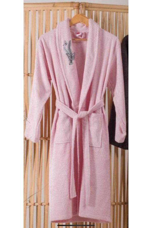 Nevresim Dünyası Bambu Tek Bornoz Pembe